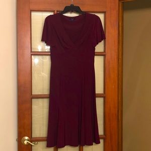 Chaps Burgandy Midi Dress, Sz. M